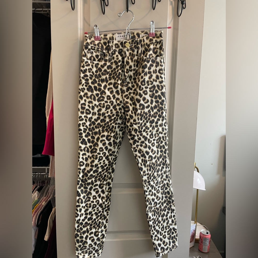Frame cheetah print pants